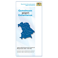 Titelseite des Flyers "Gemeinsam gegen Extremismus" Titelseite des Flyers "Gemeinsam gegen Extremismus"