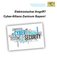 Titelseite des Flyers "Cyber-Allianz-Zentrum Bayern"