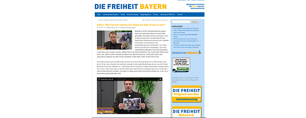 Internetpropaganda der Partei DIE FREIHEIT Bayern Internetpropaganda der Partei DIE FREIHEIT Bayern