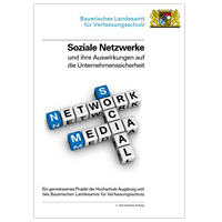 Titel der Broschüre  "Soziale Netzwerke und ihre Auswirkungen auf die Unternehmenssicherheit"